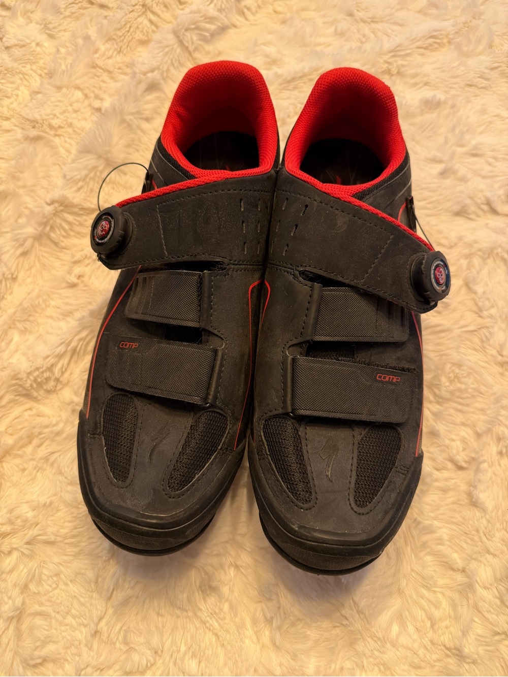 Men’s Black and Red Specialized Cycling Shoes (Size11.5)